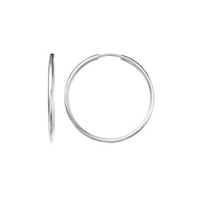 Серьги-кольца "Малые", d=1,5см, посеребрение с оксидированием
