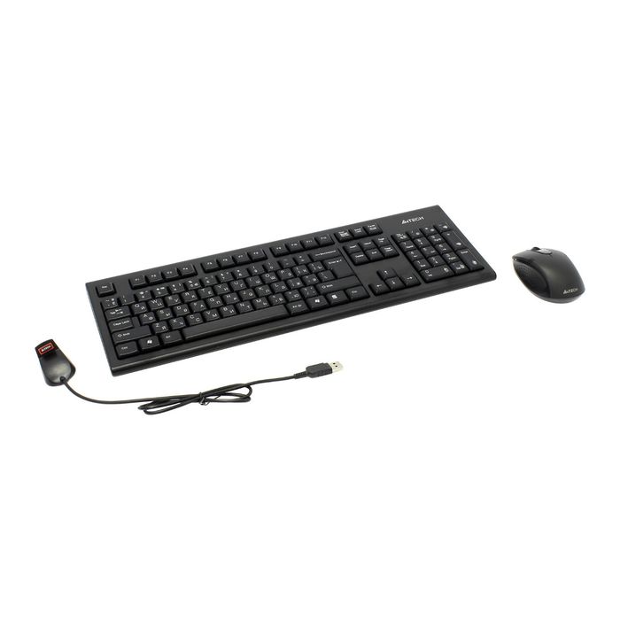 Комплект A4 7100N, клавиатура + мышь, черный