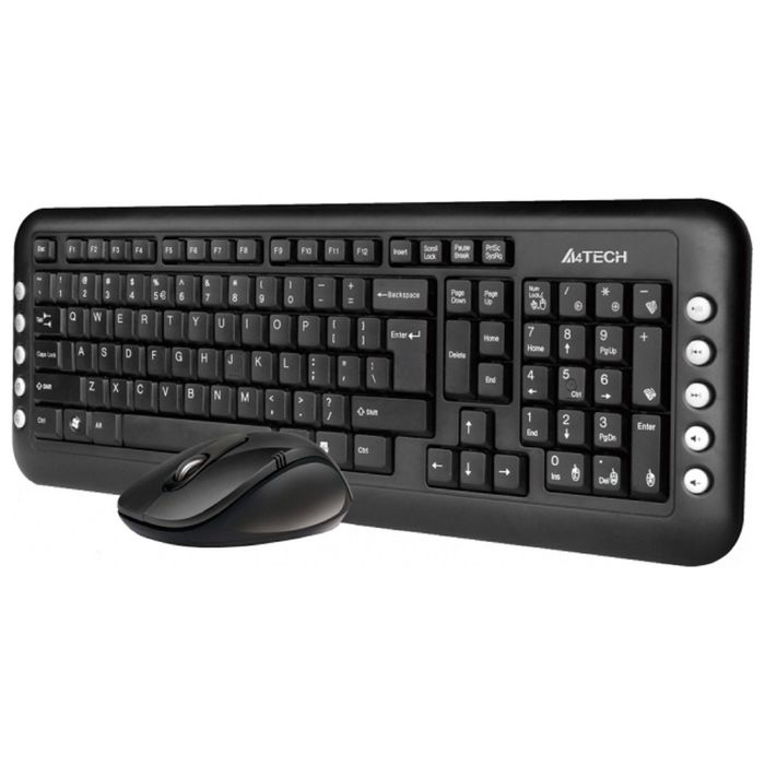 Комплект A4 V-Track 7200N, клавиатура + мышь, черный