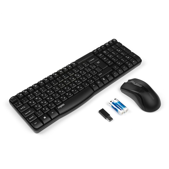 Комплект Rapoo X1800, клавиатура + мышь, черный