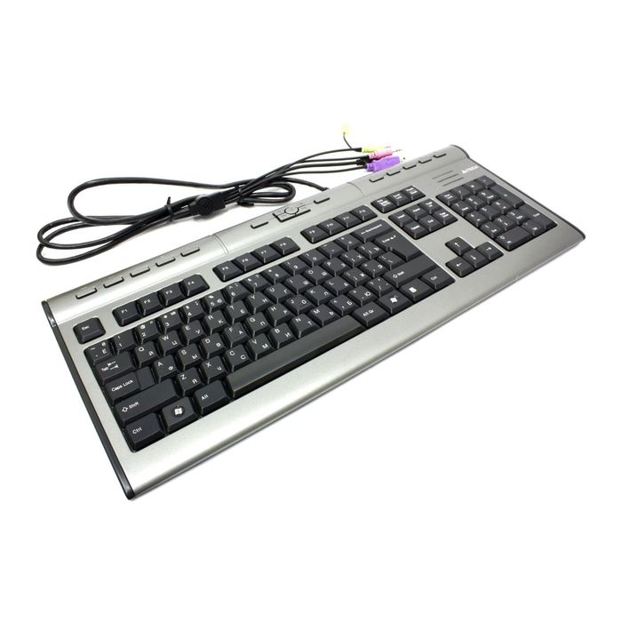 Клавиатура A4 KLS-7MUU, серебристый/черный, USB