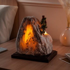 Соляная лампа "Гора бонсай", цельный кристалл, 21 см
