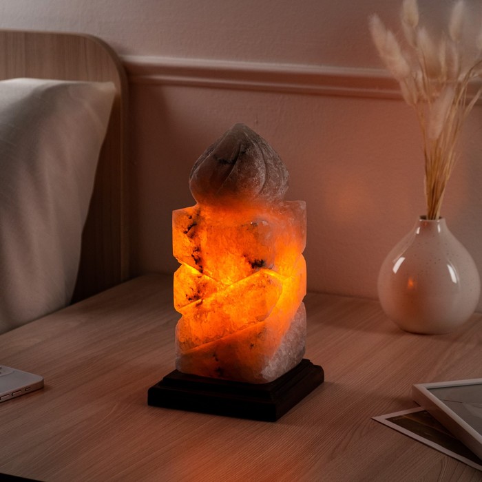 Соляная лампа "Свеча", цельный кристалл, 26 см, 3-4 кг