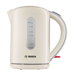 Чайник электрический Bosch TWK7607, пластик, 1.7 л, 2200 Вт, бежевый