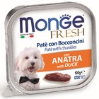 Влажный корм Monge Dog Fresh для собак, утка, 100 г - фото 8103422