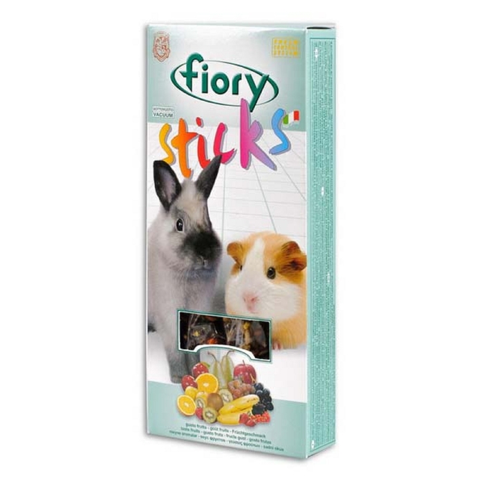 Лакомство для кроликов и морских свинок FIORY Sticks. с фруктами, 2х50 г