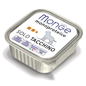 Влажный корм Monge Dog Monoproteico Solo для собак, паштет, из индейки, ламистер, 150 г