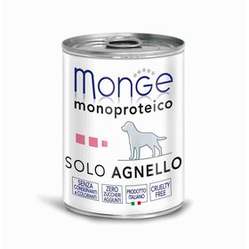 Влажный корм Monge Dog Monoproteico Solo для собак, паштет,  ягненок, ж/б 400 г