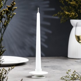 Подсвечник металл на 1 свечу "Лотос 2Н", 2,5х7,5 см, белый