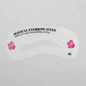 Трафарет для макияжа и коррекции бровей 02, 9 см (комплект из 2 шт.)
