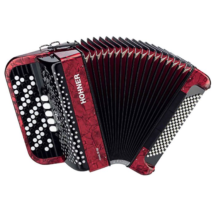 Аккордеон кнопочный Hohner A4273 NOVA III 96, красный