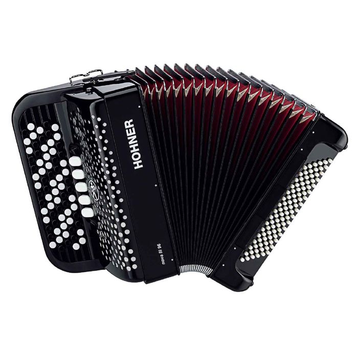 Аккордеон кнопочный Hohner A4272 NOVA III 96 SW B-GRIF, чёрный