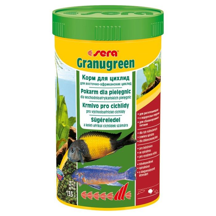 Корм для цихлид Sera Granugreen, 250 мл, 135 гр.