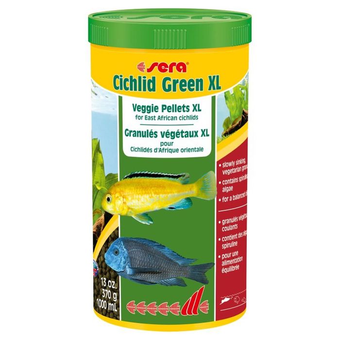 Корм для цихлид Sera Cichlid Green XL, 1 л, 370 гр.