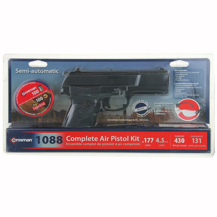 Пистолет пневматический Crosman 1088 BG Kit (пули+очки), кал.4,5 мм, 1088BAK, шт