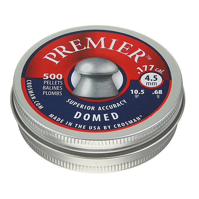 Пули пневм. &quot;Crosman Premier Domed&quot;, 4,5 мм., 10,5 гран (500 шт.)