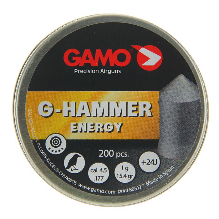 Пули пневм. &quot;Gamo G-Hammer&quot;, кал. 4,5 мм., 1 гр (15,4 гран) (200 шт.)