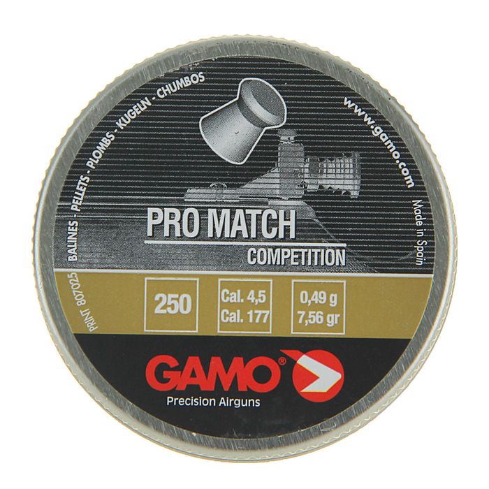 Пули пневм. &quot;Gamo Pro-Match&quot;, кал. 4,5 мм. (250 шт.), шт