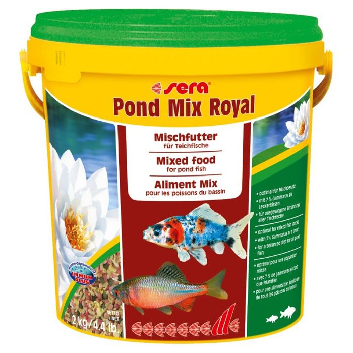 Корм Sera Pond Mix Royal для прудовых рыб универсальный, 10 л, 2 кг