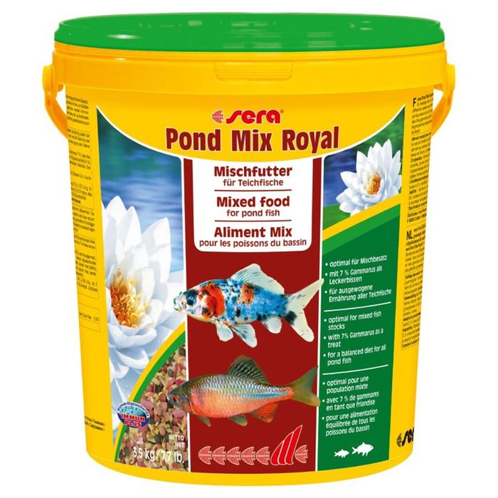 Корм Sera Pond Mix Royal для прудовых рыб универсальный, 21 л, 3,5 кг