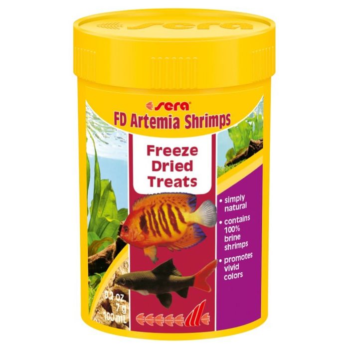 Корм для рыб для улучшения окраски sera FD Artemia Shrimps 100 мл, 7 г.