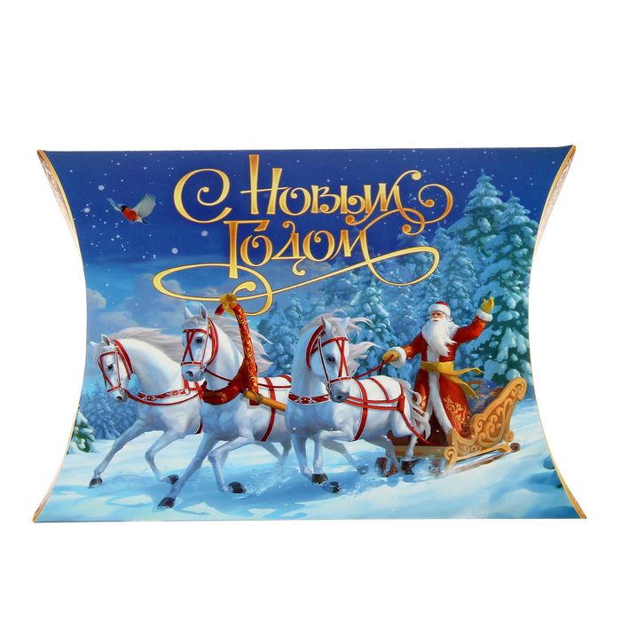 Коробка сборная фигурная «Новогодняя тройка», 19 х 14 х 4 см