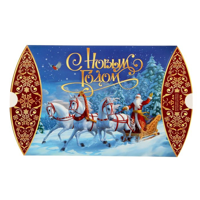 Коробка сборная фигурная «Новогодняя тройка», 19 х 14 х 4 см