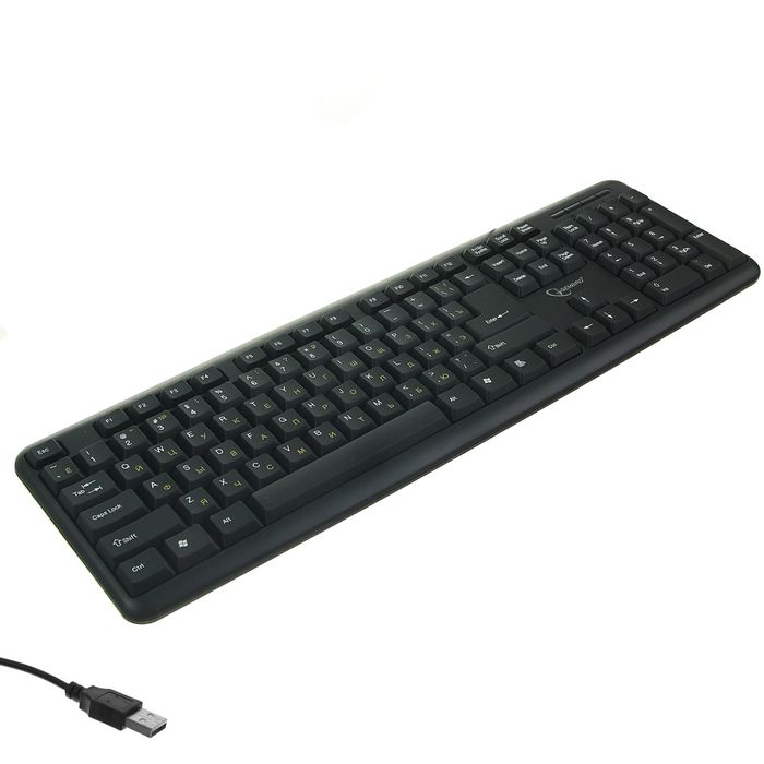 Клавиатура Gembird KB-8320U-BL, USB, 104 клавиши, черная