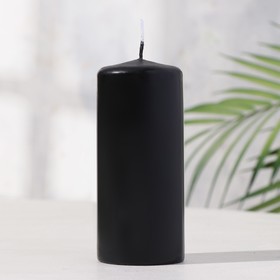 Свеча - цилиндр, 5х11,5 см, 25 ч, 175 г, черная