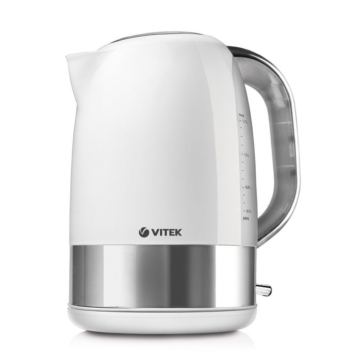 Чайник электрический Vitek VT-1125W,  2400 Вт, 1.7 л, белый