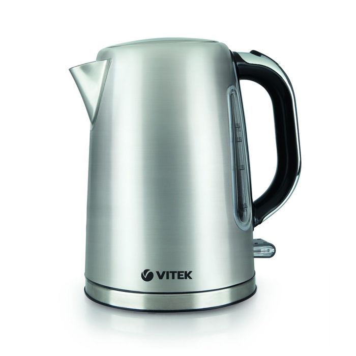 Чайник электрический Vitek VT-7010SR, 2200 Вт, 1.7 л, серебристый