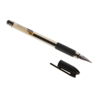 Pen gel pen 0.5 mm, black stem, toned body with rubber grip