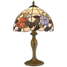 Настольная лампа "Бабочки в цветах" 60Вт Е27 разноцветный