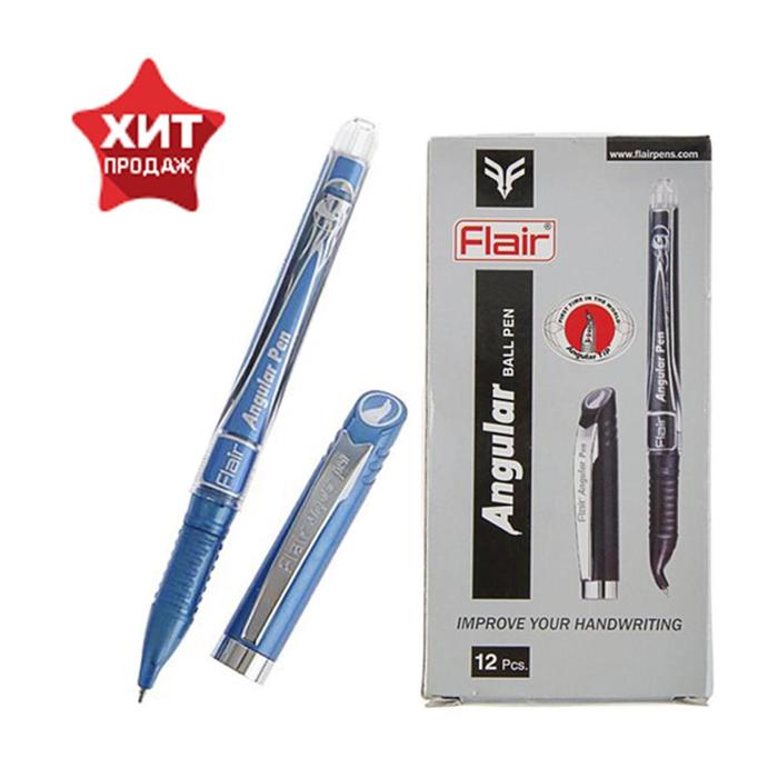 Ручка шариковая Flair Angular для левшей, узел-игла 0.7 мм, стержень синий