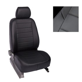 Авточехлы для Datsun On-Do, спинка 40/60, 2014-, черный, экокожа, набор 1626201