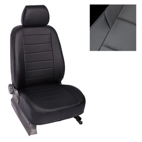 Авточехлы для Mitsubishi Lancer IX седан, 2000-2010, черный, экокожа, набор 1626270