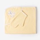 Набор для купания (полотенце-уголок, рукавица), размер 100х110 см, цвет МИКС - фото 346030