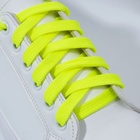 Laces Shoe flat, width is 12mm, 120cm, color neon yellow