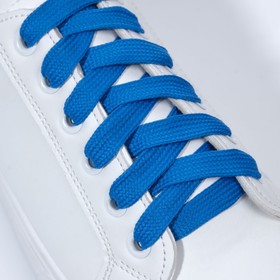 {{photo.Alt || photo.Description || 'Шнурки для обуви, пара, плоские, 7 мм, 120 см, цвет голубой неоновый'}}