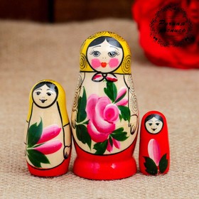 Матрёшка «Семёновская», 3 кукольная, 7 см, высшая категория в Донецке