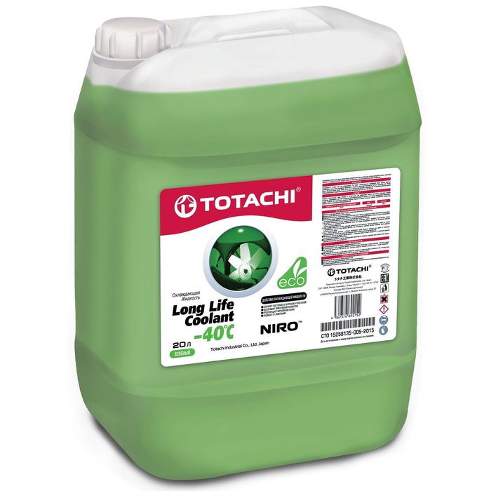 Жидкость охлаждающая Totachi NIRO LLC GREEN -40 C, 20 л