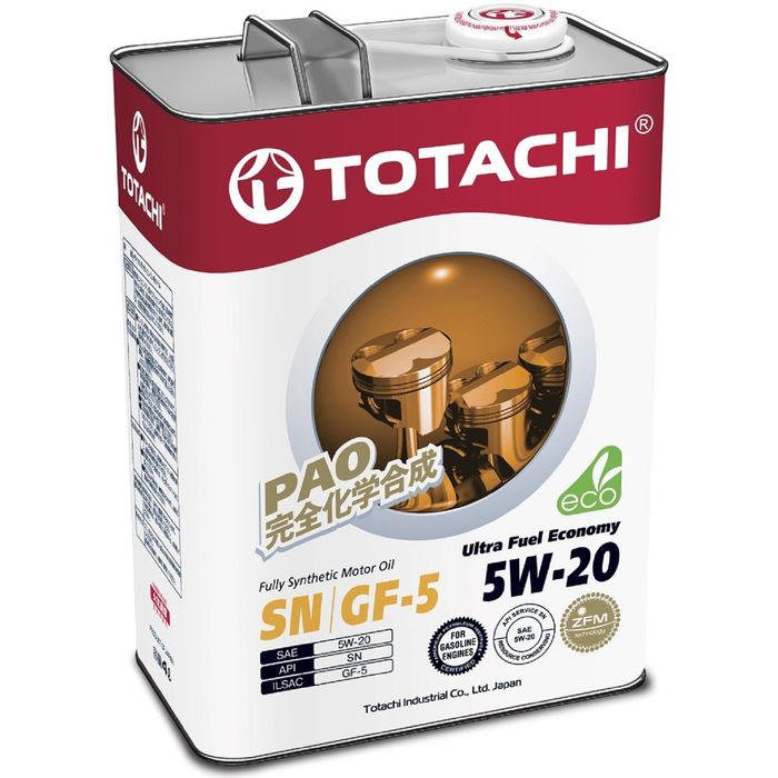 Моторное масло Totachi Ultra Fuel Fully Synthetic SN 5W-20, 4 л