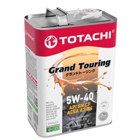 Масло моторное Totachi Grand Touring Fully Synthetic 5W-40, 4 л 1650510