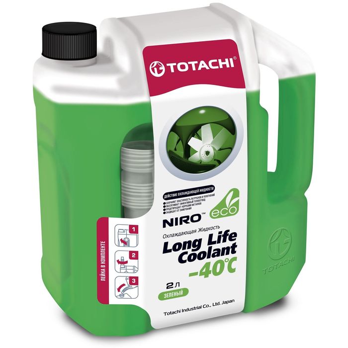 Жидкость охлаждающая Totachi NIRO LLC GREEN -40 C, 2 л