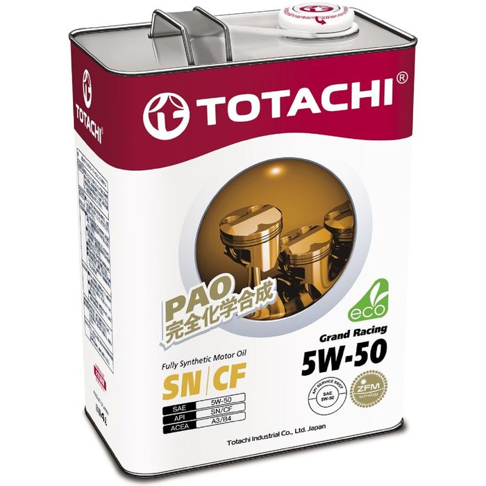 Моторное масло Totachi Grand Racing Fully Synthetic SN/CF 5W-50, 4 л