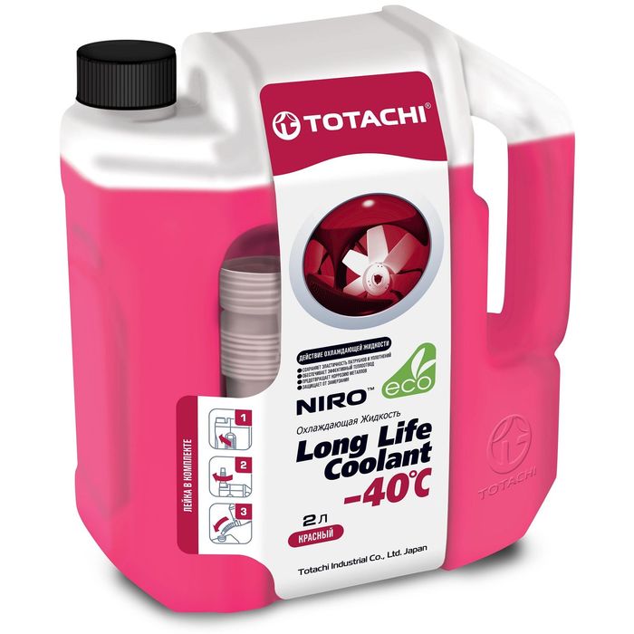 Жидкость охлаждающая Totachi NIRO LLC RED -40 C, 2 л