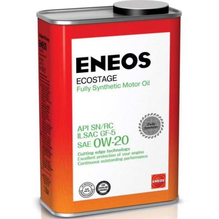 Моторное масло Eneos Ecostage 100% Synt.SN 0/20, 0.94 л