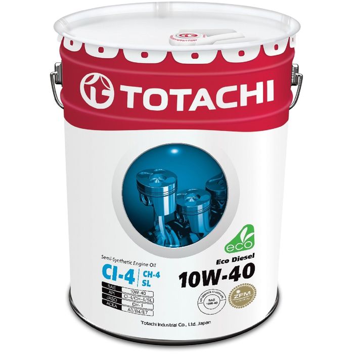 Моторное масло Totachi Eco Diesel Semi-Synthetic CI-4/CH-4/SL 10W-40, 20 л