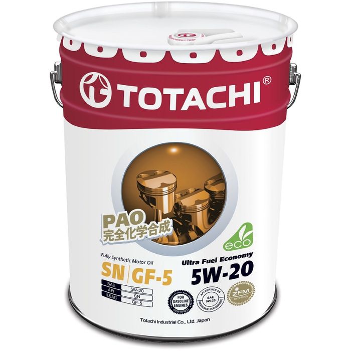 Моторное масло Totachi Ultra Fuel Fully Synthetic SN 5W-20, 20 л