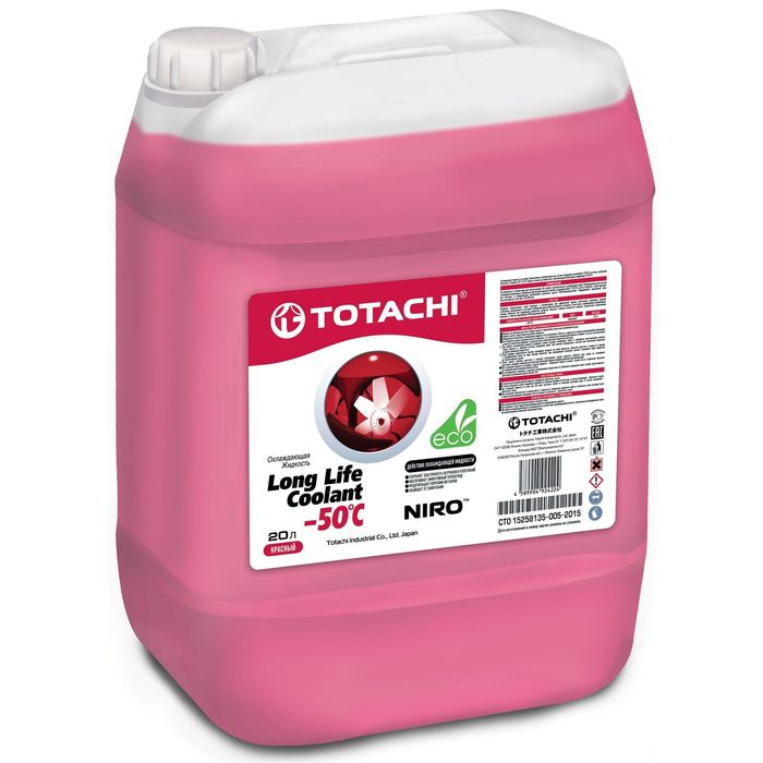 Жидкость охлаждающая Totachi NIRO LLC RED -50 C, 20 л